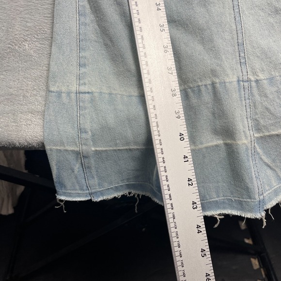 NWT Aaron & Amber Overalls Womens XL Blue Denim Flared Leg Adjustable Straps - Picture 4 of 10